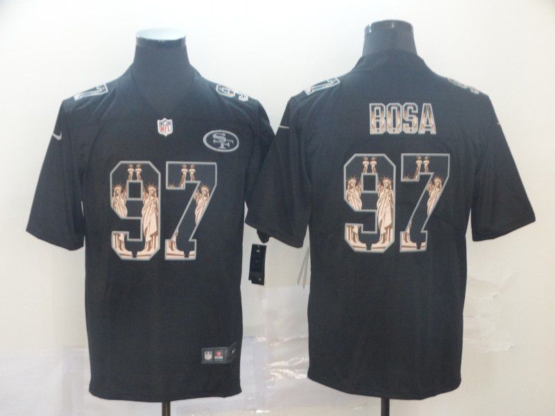 Men San Francisco 49ers #97 Bosa Black Goddess fashion Edition Nike NFL Jerseys->san francisco 49ers->NFL Jersey